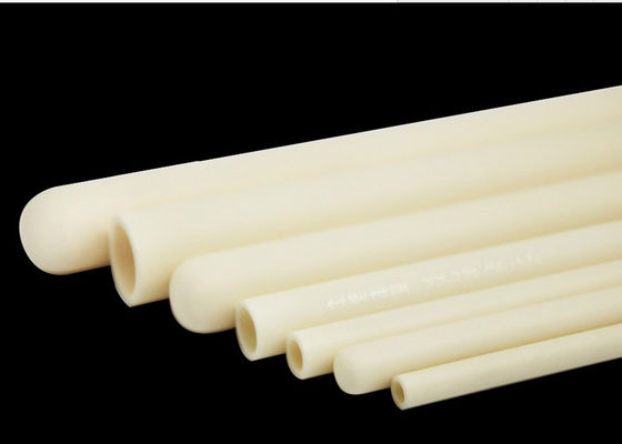 El tubo de cerámica de los tubos de la protección del termopar abre extremos y el tubo de cerámica cerrado del corindón para el horno